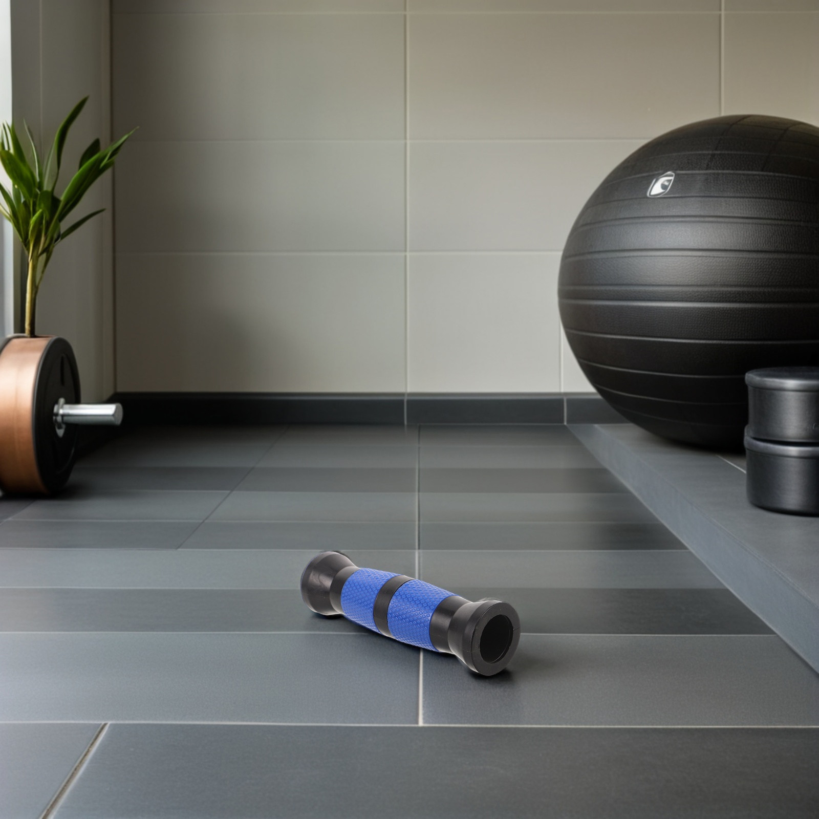 Home Gym Dumbbell Workout - 2Pcs Blue Black Reusable Dumbbell Handle