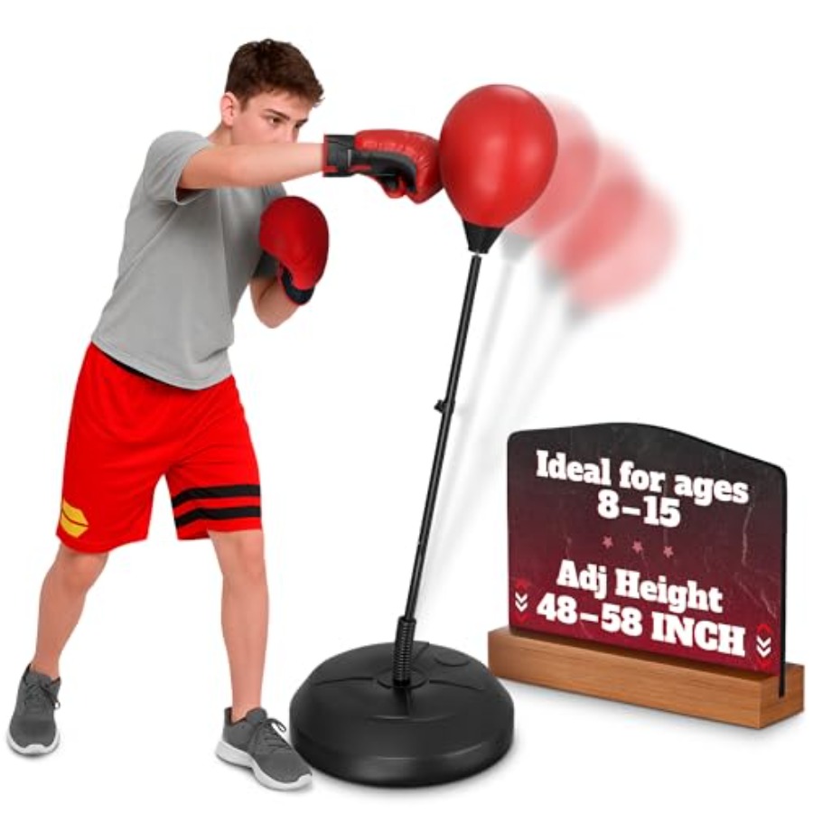 Boxing Bag Stand - Adjustable Youth Punching Bag with Stand