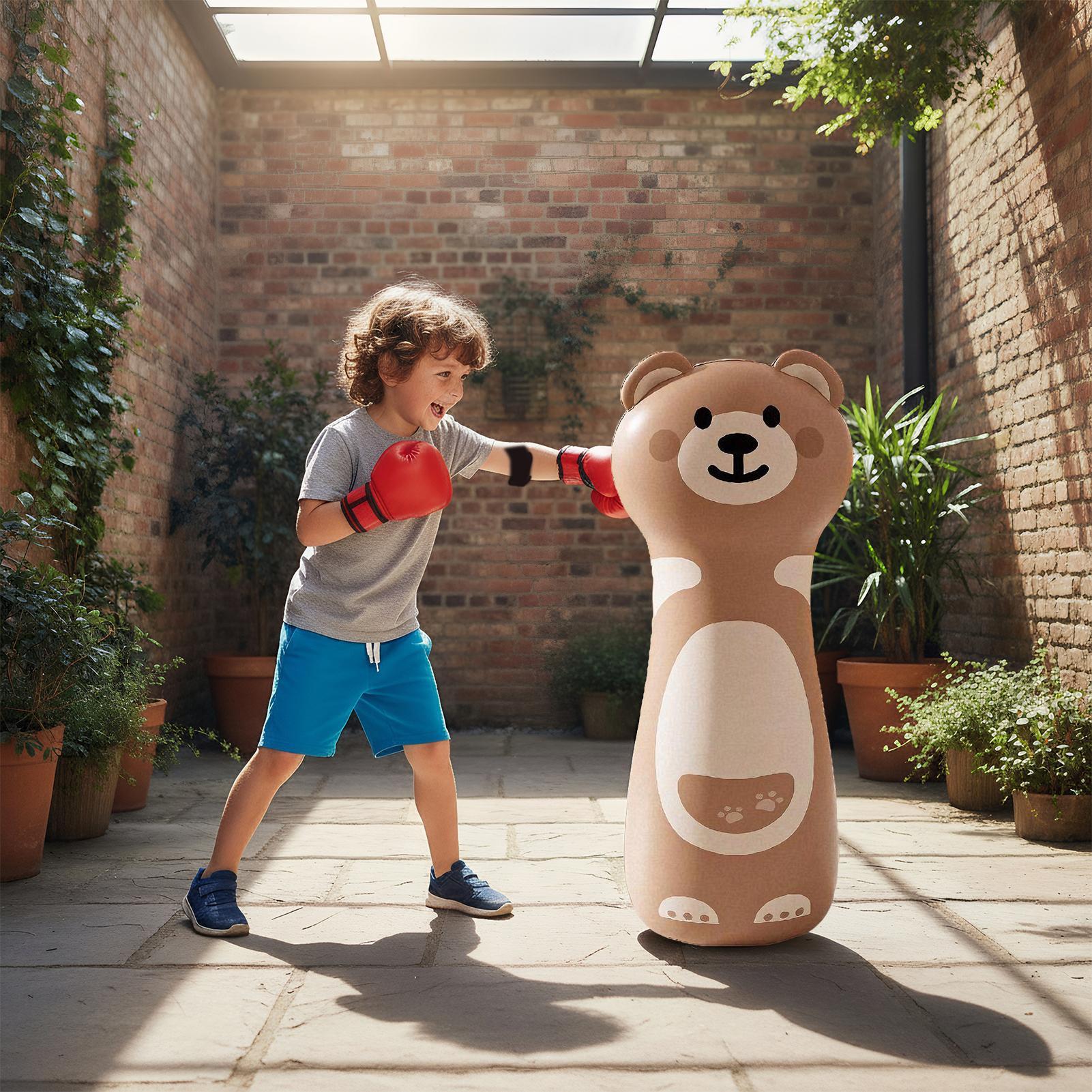 Boxing Bag Stand - Children Inflatable Punching Bag Heavy-Duty PVC