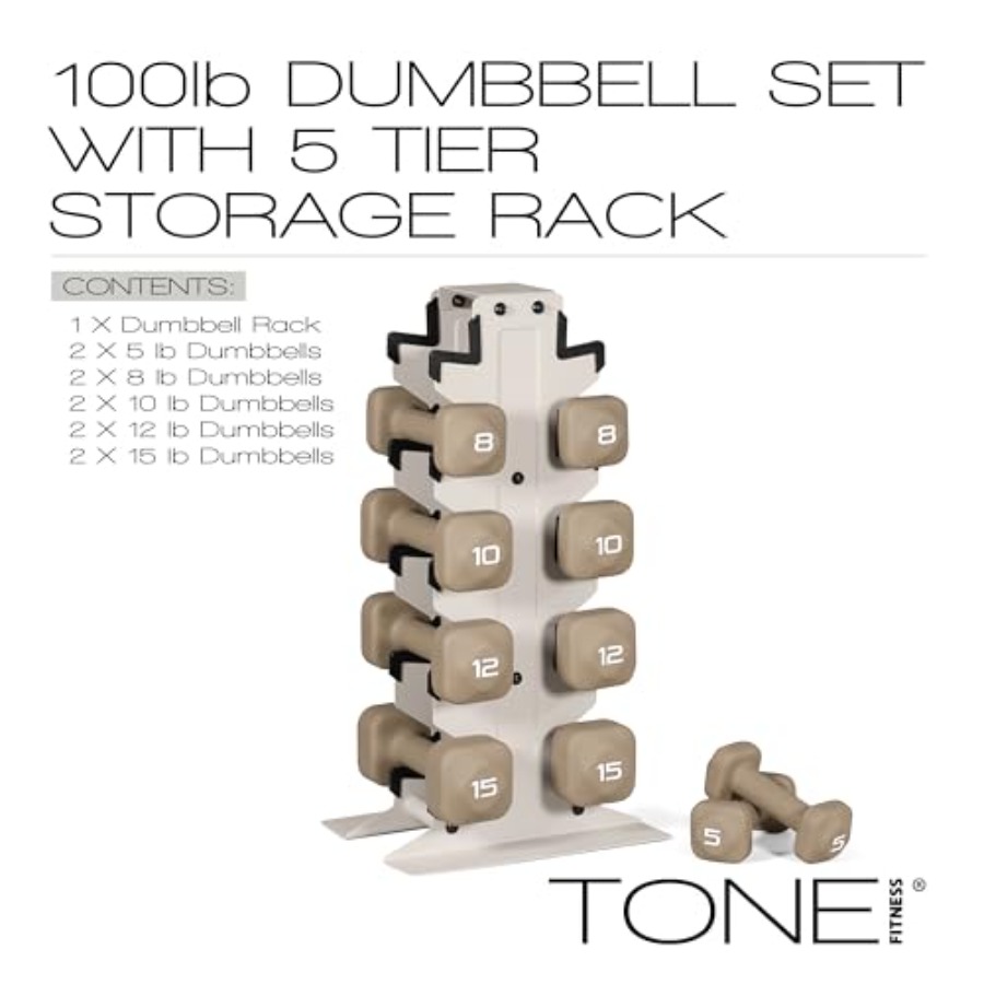 Tone Fitness Neoprene Dumbbell - Home Gym Dumbbell Workout 리뷰 및 가격