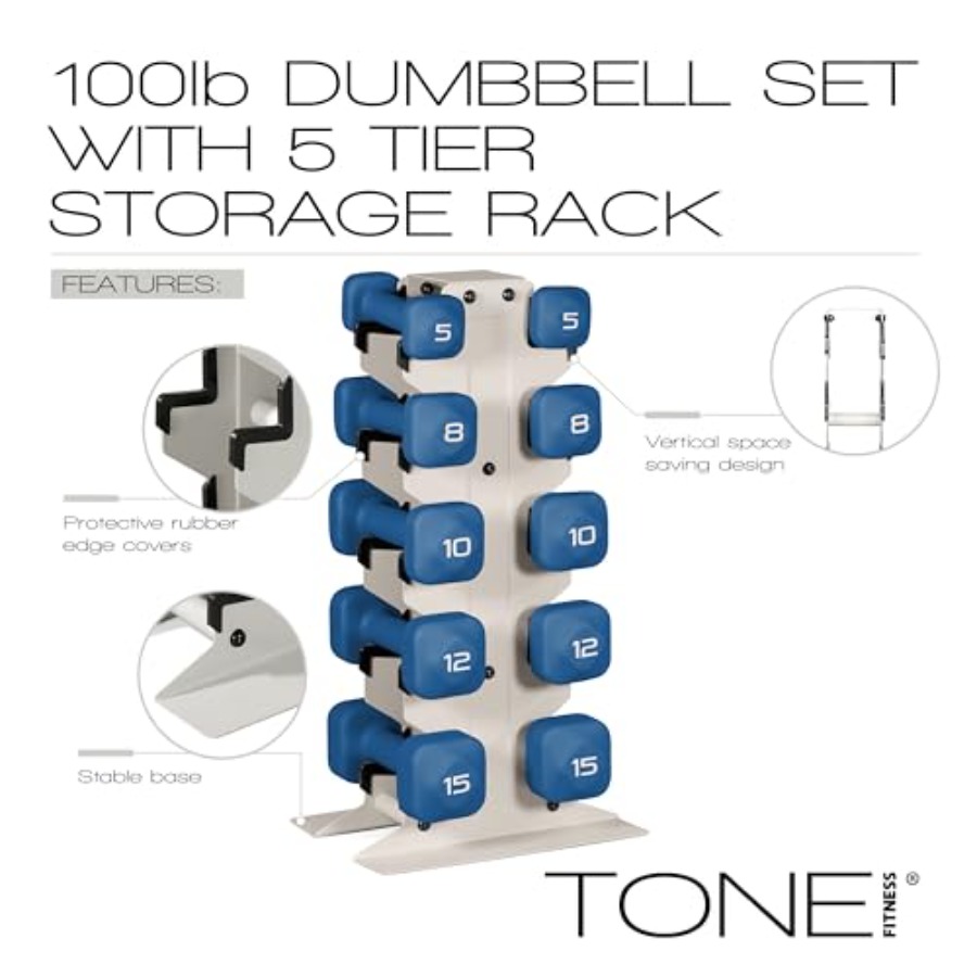 Tone Fitness Neoprene Dumbbell - Home Gym Dumbbell Workout 리뷰 및 가격