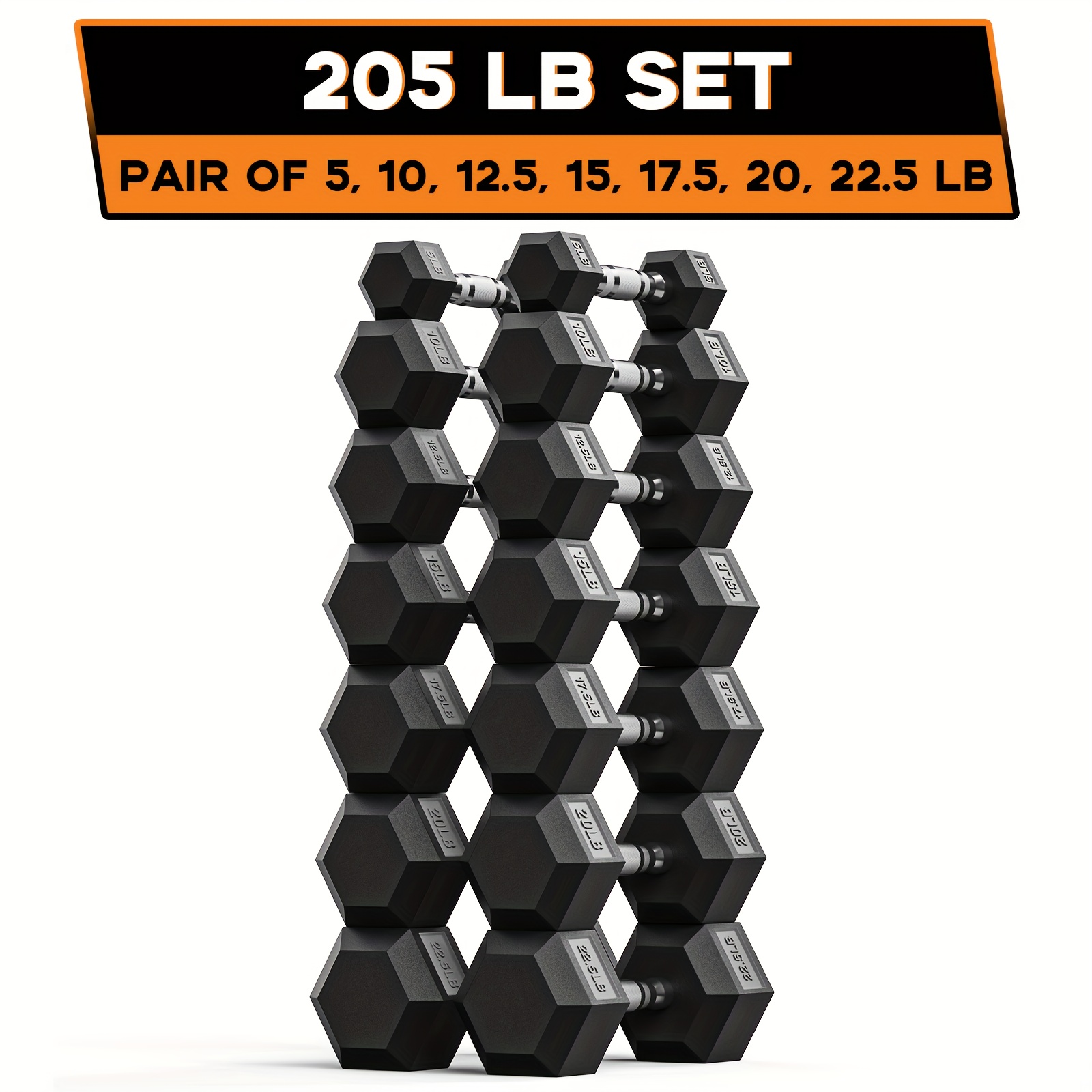 40-355LB HEX Dumbbell Set Rubb - Home Gym Dumbbell Workout 리뷰 및 가격