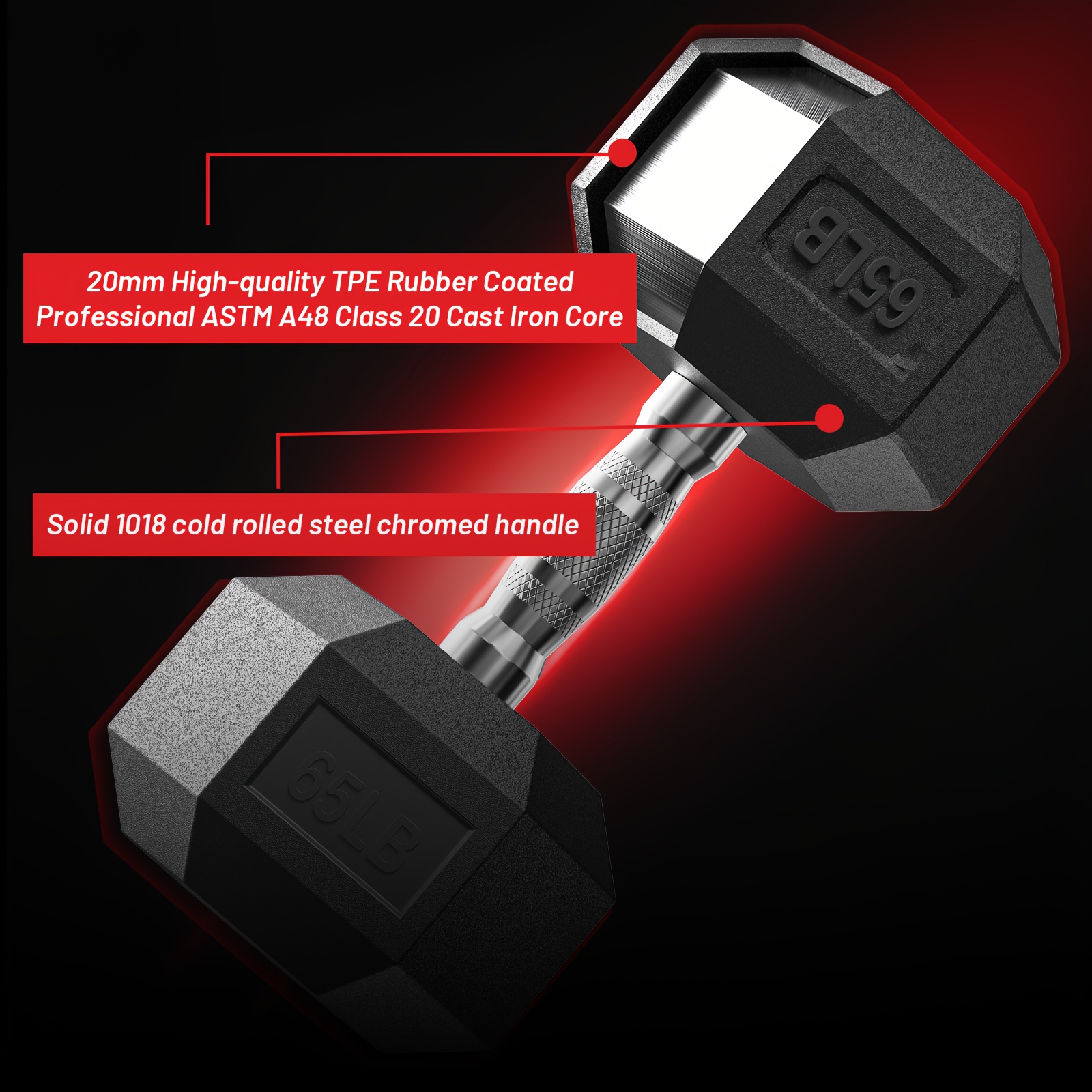 40-355LB HEX Dumbbell Set Rubb - Home Gym Dumbbell Workout 리뷰 및 가격