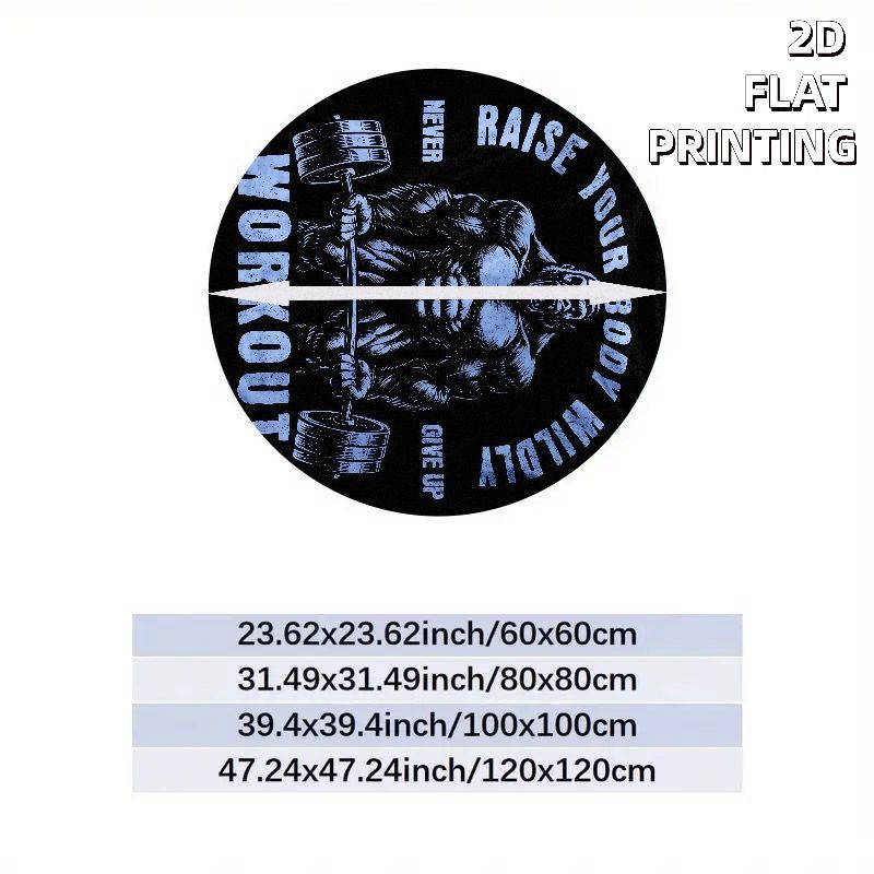 Muscle Man Workout Quote Round - Home Zone Gym 리뷰 및 가격
