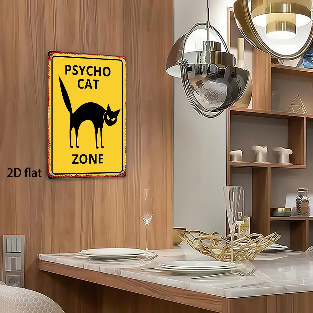1pc, Metal Sign, Psycho Cat Zo - Home Zone Gym 리뷰 및 가격