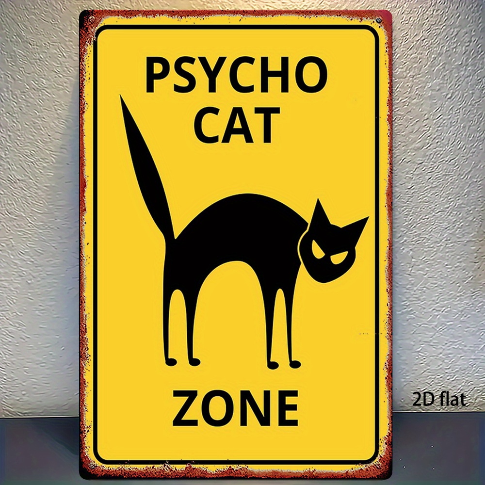 1pc, Metal Sign, Psycho Cat Zo - Home Zone Gym 리뷰 및 가격