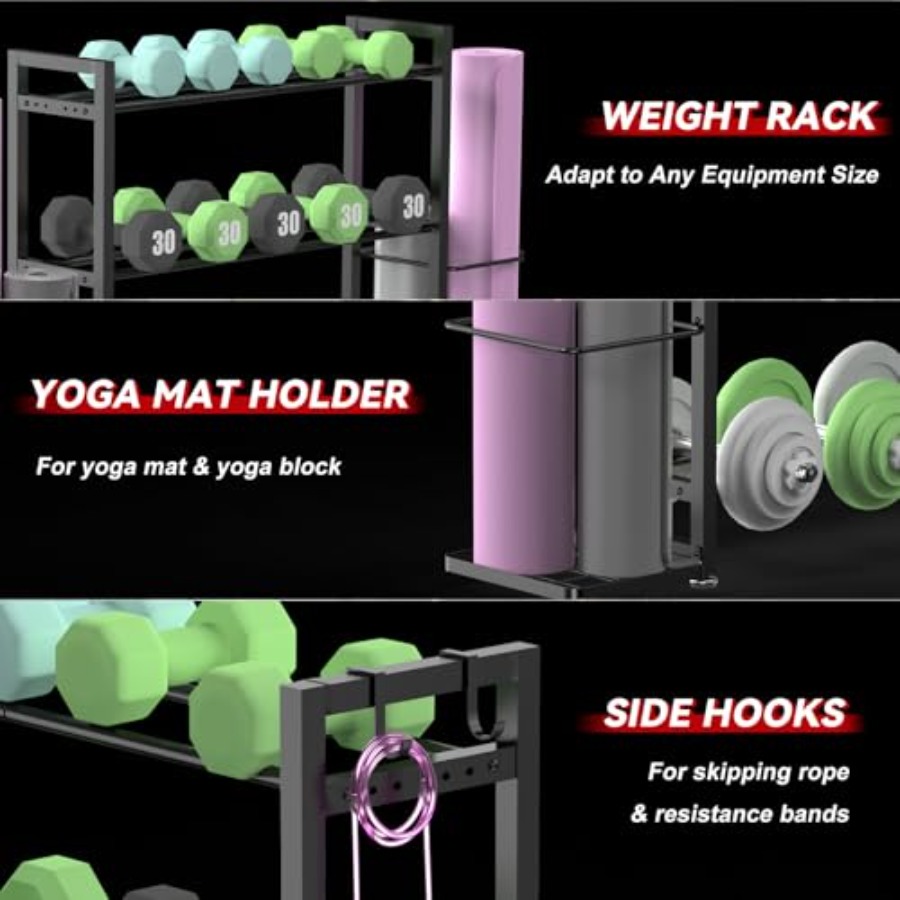 3-Tier Adjustable Dumbbell Rac - Home Gym Dumbbell Workout 리뷰 및 가격