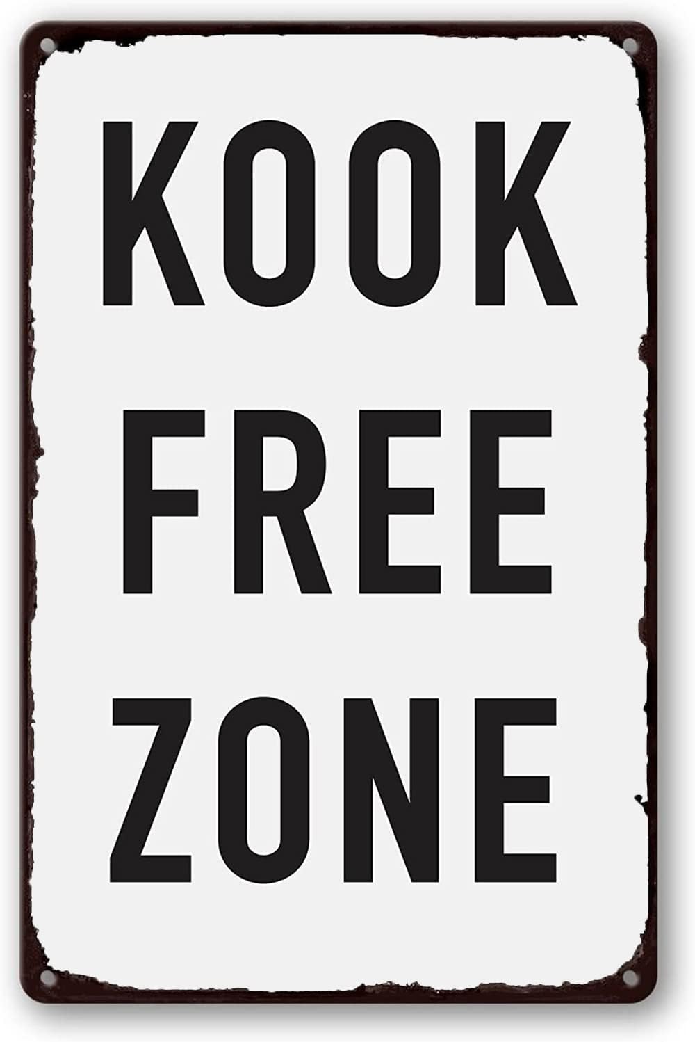 Kook Free Zone Tin Sign Vintag - Home Zone Gym 리뷰 및 가격