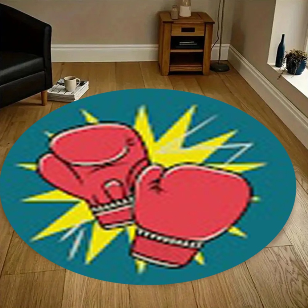 Comic Boxing Gloves Round Rug  - Home Zone Gym 리뷰 및 가격