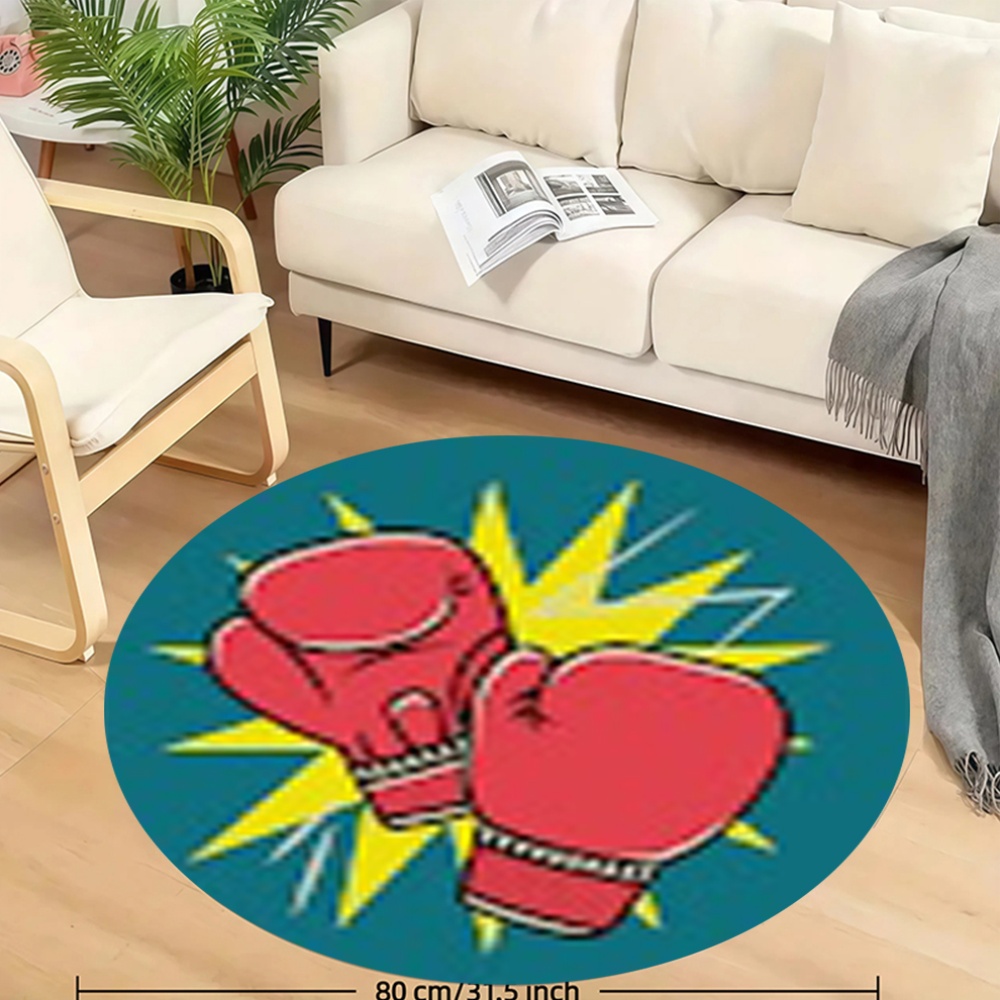 Comic Boxing Gloves Round Rug  - Home Zone Gym 리뷰 및 가격