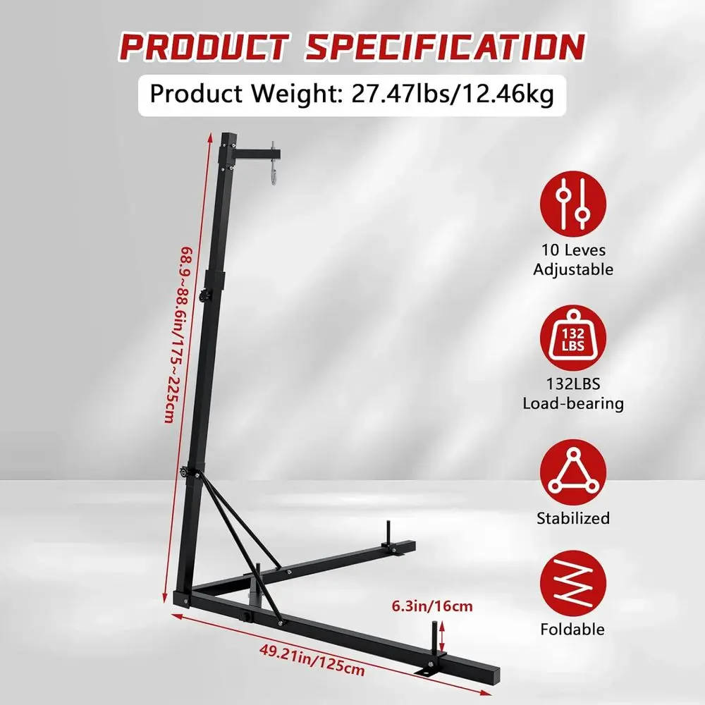 Adjustable Height Steel Heavy  - Boxing Bag Stand 리뷰 및 가격