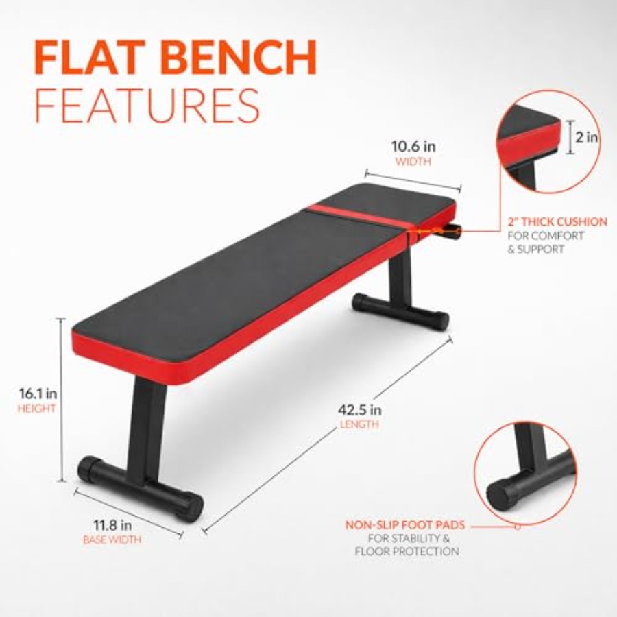 Flat Weight Bench for Home Gym - Home Gym Dumbbell Workout 리뷰 및 가격