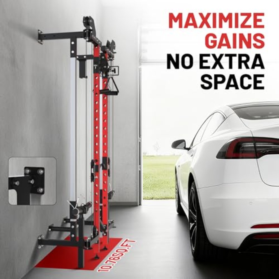 Wall Mounted Folding Squat Rac - Home Gym Pull Up 리뷰 및 가격