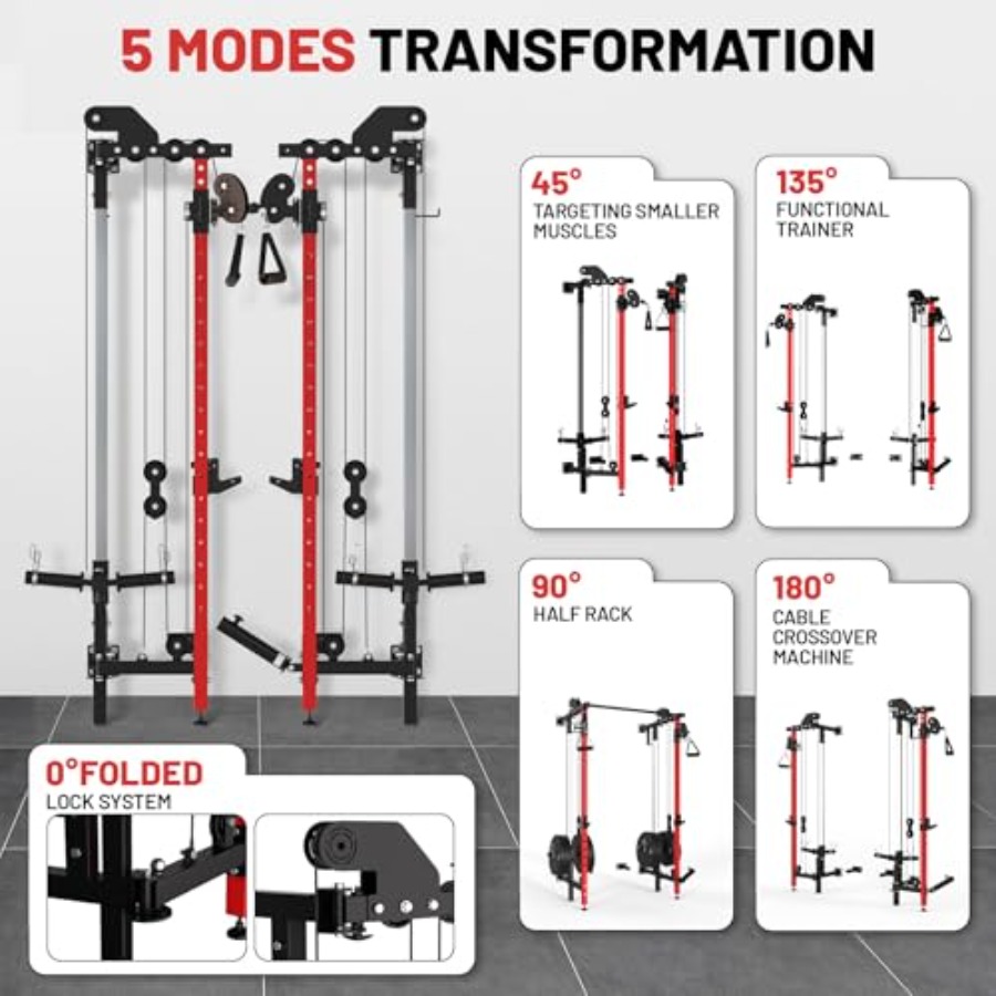 Wall Mounted Folding Squat Rac - Home Gym Pull Up 리뷰 및 가격