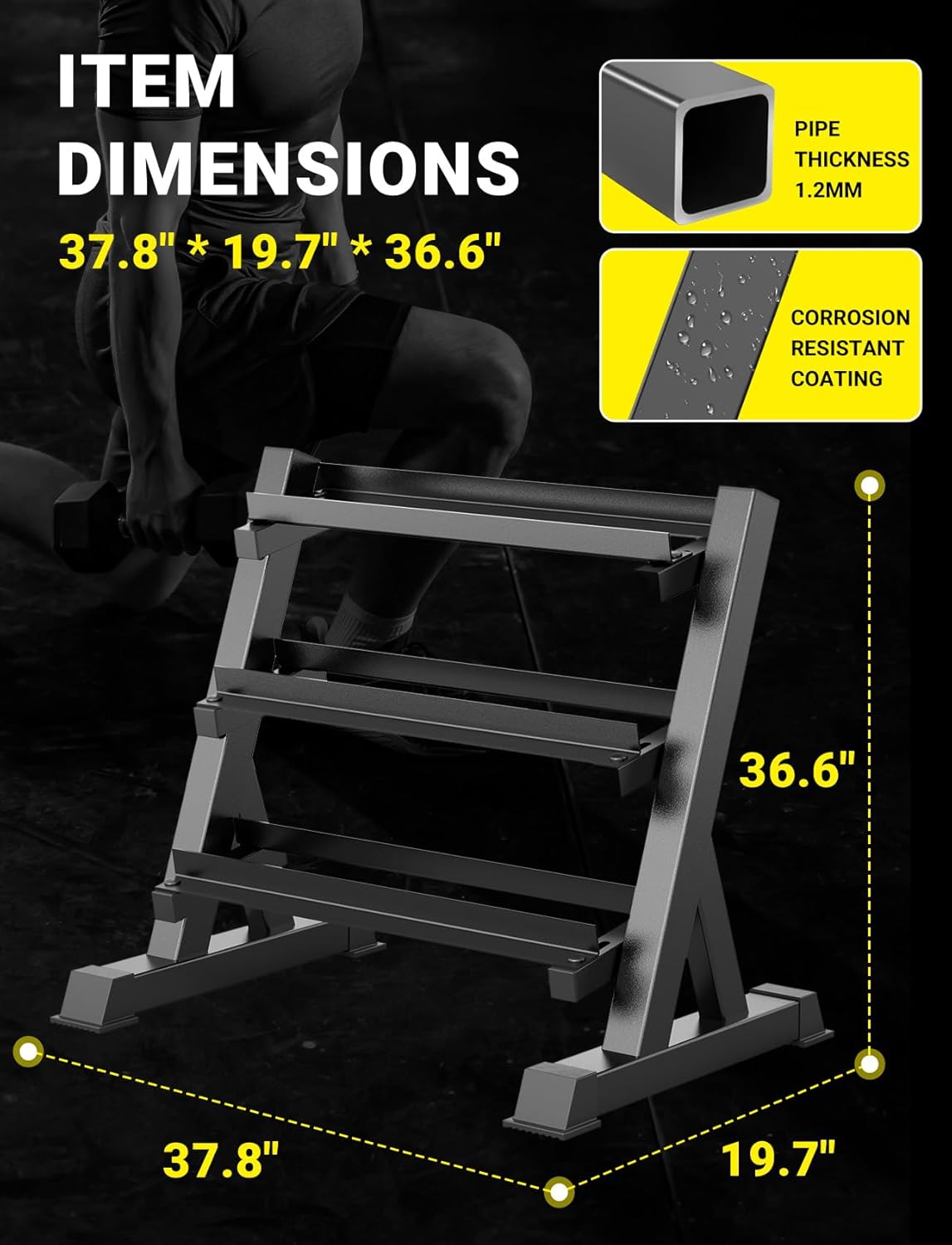 Home Gym Dumbbell Rack, 3 & 5  - Home Gym Usa 리뷰 및 가격